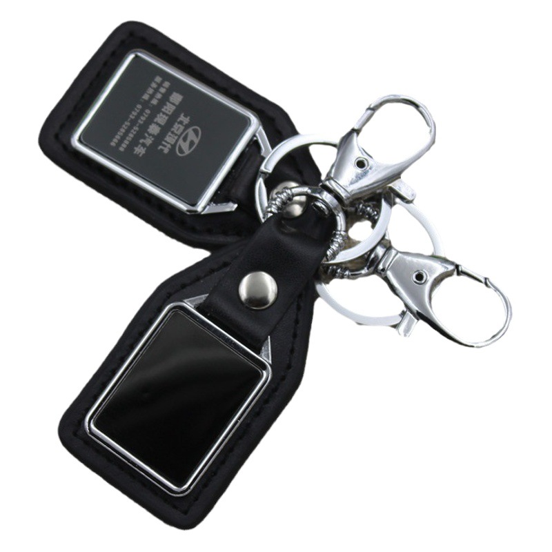 Manufacturer Supplies Metal Leather Pu Keychains, Genuine Leather Car Key Pendants, Small Gifts, Star Keychains