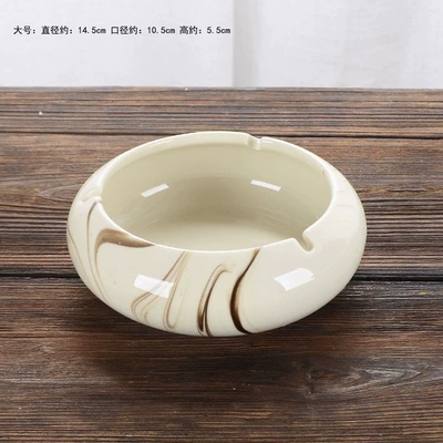 Car ashtray – vintage luxury ceramic ashtray, high-end - white-brown-large-size-single-safety-equipment