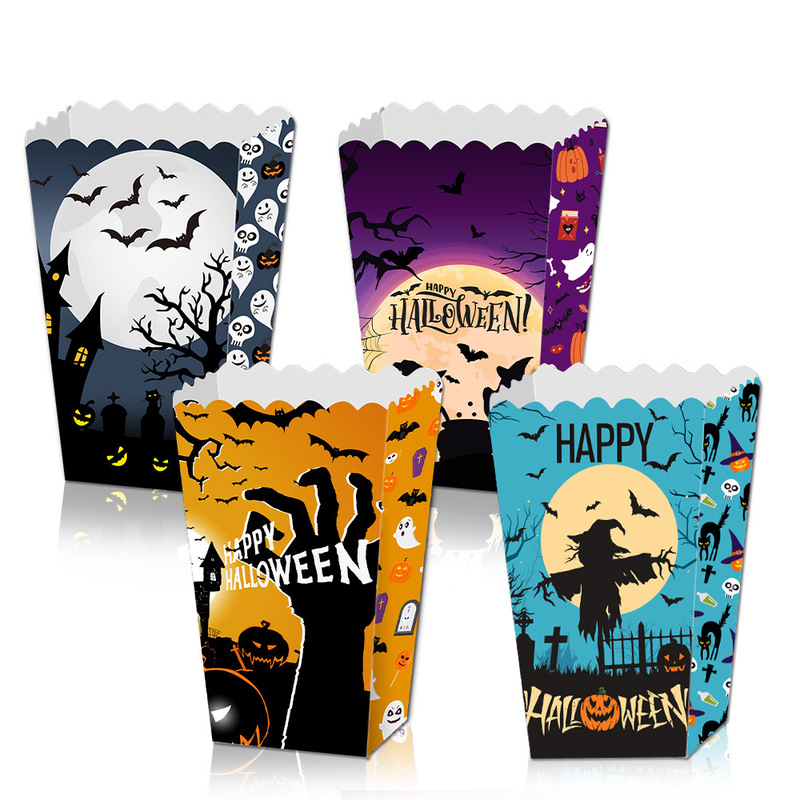 クロスボーダー Amazon ハロウィン装飾ポップコーン紙箱エンターテイメントパーティーヨーロッパとアメリカのスナック環境に優しいパーティー用品|undefined