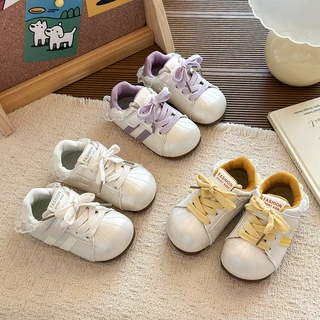 3-6岁女童运动鞋春秋款软底儿童德训鞋贝壳头女孩休闲鞋轻便舒适
