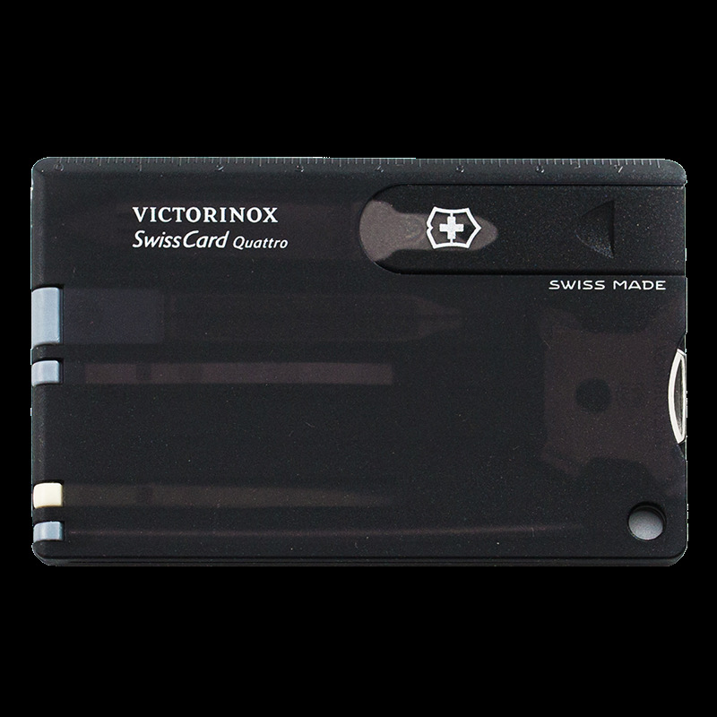 维氏瑞士军刀 瑞士卡0.7233.T3黑透色 便携式卡片刀瑞士刀改锥款