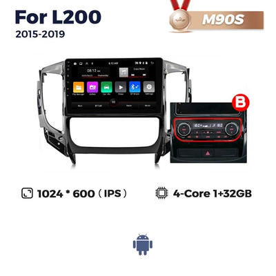 DVD Navigation | for Mitsubishi L200 2015-2019 - b-m90s-132-quad-core-wifi-version