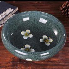 景德镇水仙水培睡碗莲花盆无孔铜钱草植物盆景盆手绘陶瓷鱼缸