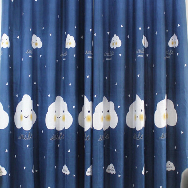 Cheap rental room bay window short curtain bedroom balcony living room partition curtain semi-shading dormitory curtain fabric wholesale flannel