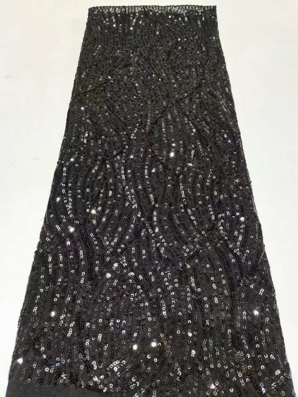 Nuevo en stock sequined tela onda patrón moda vestido ropa de los niños pettiskirt lentejuelas encaje JX2329