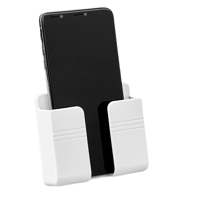 Mobile phone charging, tubing, universal remote control, wall storage system