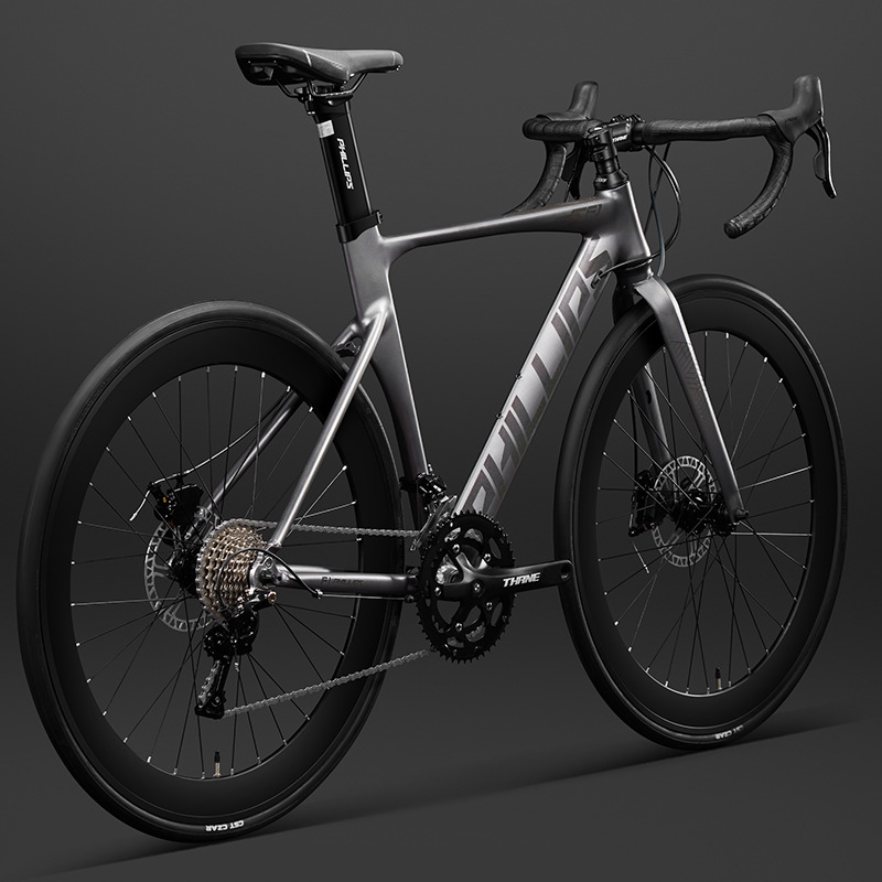 Philip Road Bike Bicycle Adult Men's Flat Handlebar Bicycle Youth Women's Lightweight Ultra-Light Variable Speed Racing Bike