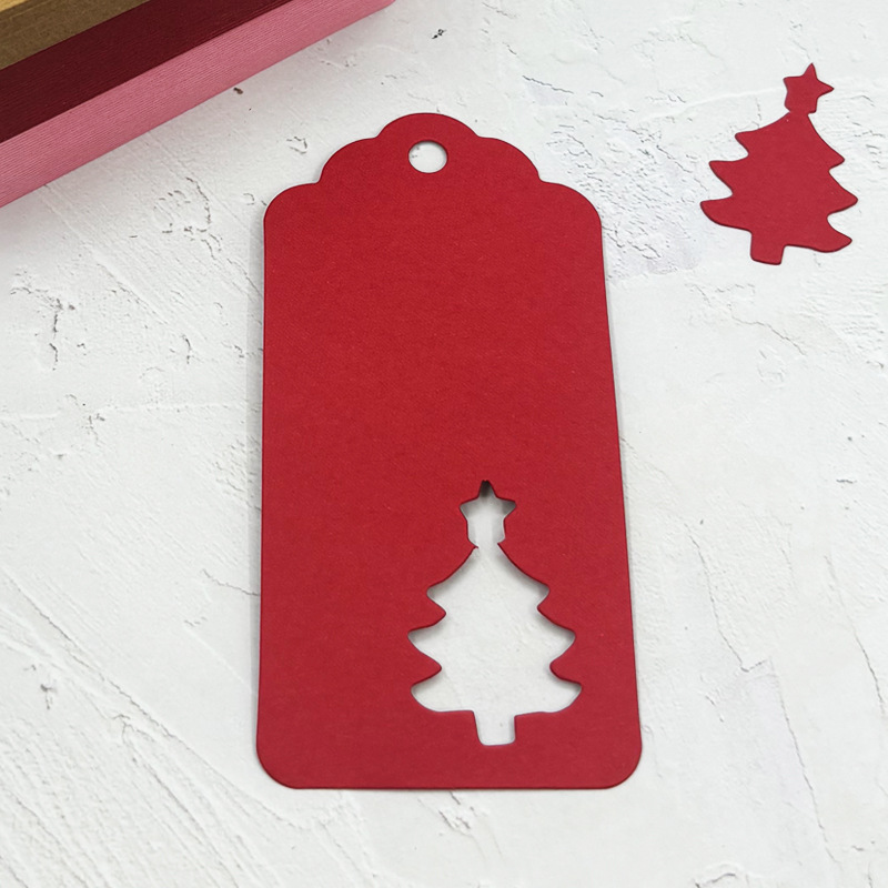 亚马逊镂空星星圣诞树吊牌空白牛皮纸卡片标签吊牌童装吊牌白卡厚