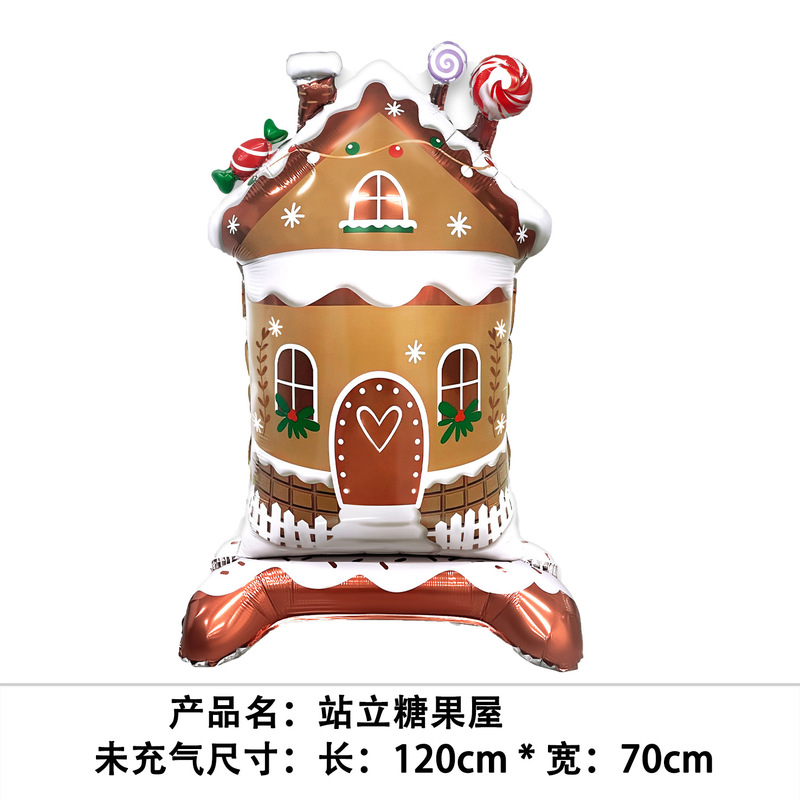 国境を越えた新しいクリスマスバルーン、立っているサンタクロース、クリスマスツリー、クリスマスパーティーの飾り、エルクバルーンの卸売|undefined