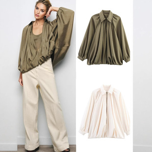 Wholesale 2025 Spring New Women's Fashion Easiest for Match Puffy Bomber Jacket
