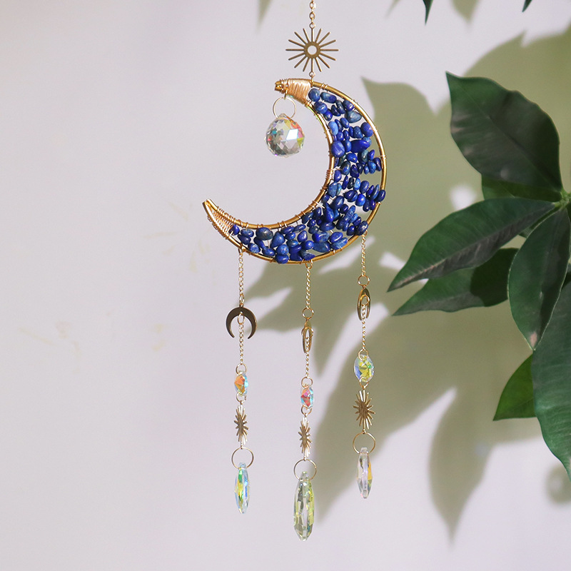 Home, Daily Occasion Simple Style Classic Style Geometric Star Moon Crystal Metal Suncatcher Wind Chime Wall Art