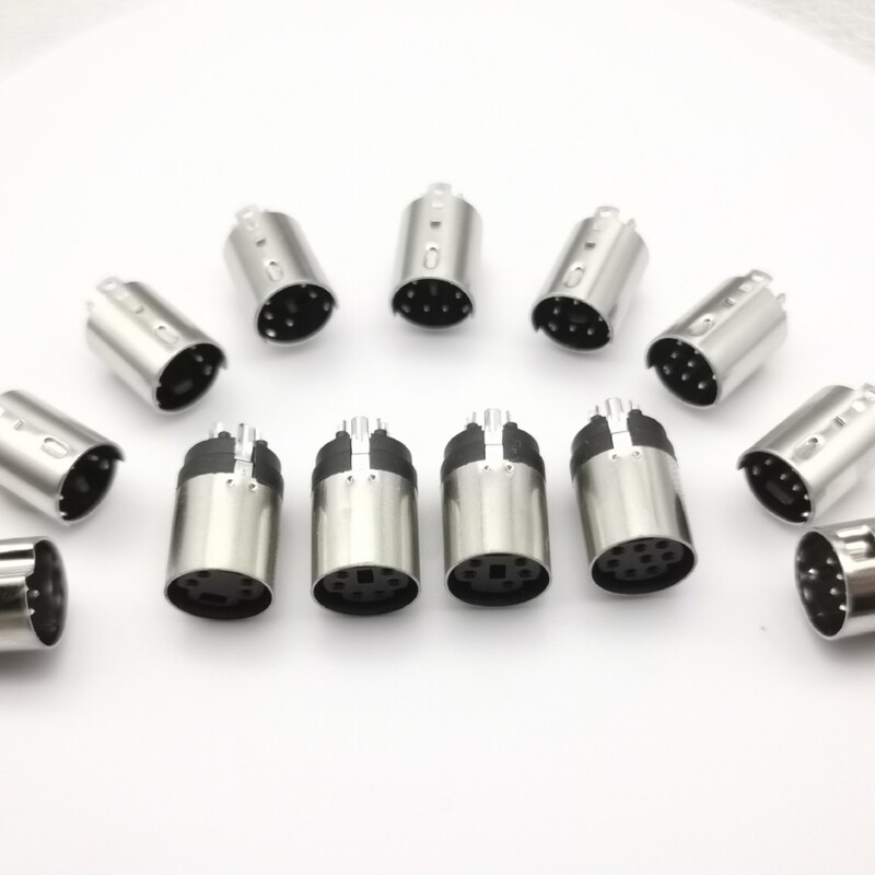 Factory Direct Sales S-Terminal Pin Connector Mini Spindle Mini Din Ps2 Keyboard Socket Plc Plug Mini Mouse Head