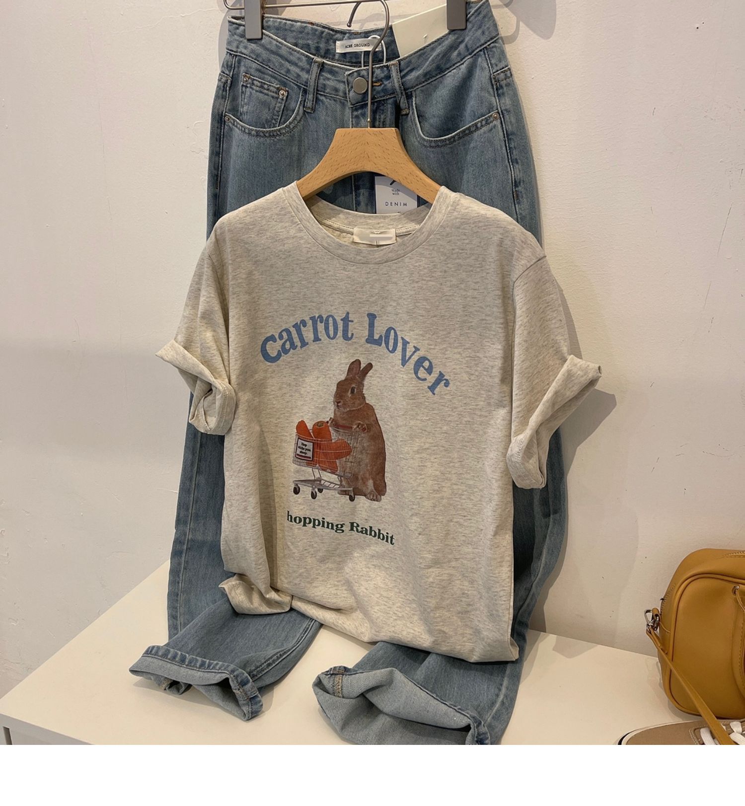 Pure Cotton Short-sleeved T-shirt Women's Summer Casual Style Women's Round Neck Loose Half-sleeved T-shirt Top