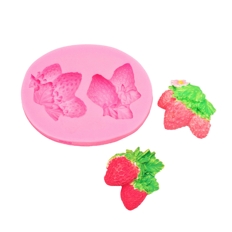 Fresa molde de silicona líquida pastel DIY decoración herramienta para hornear chocolate fondant Decoración