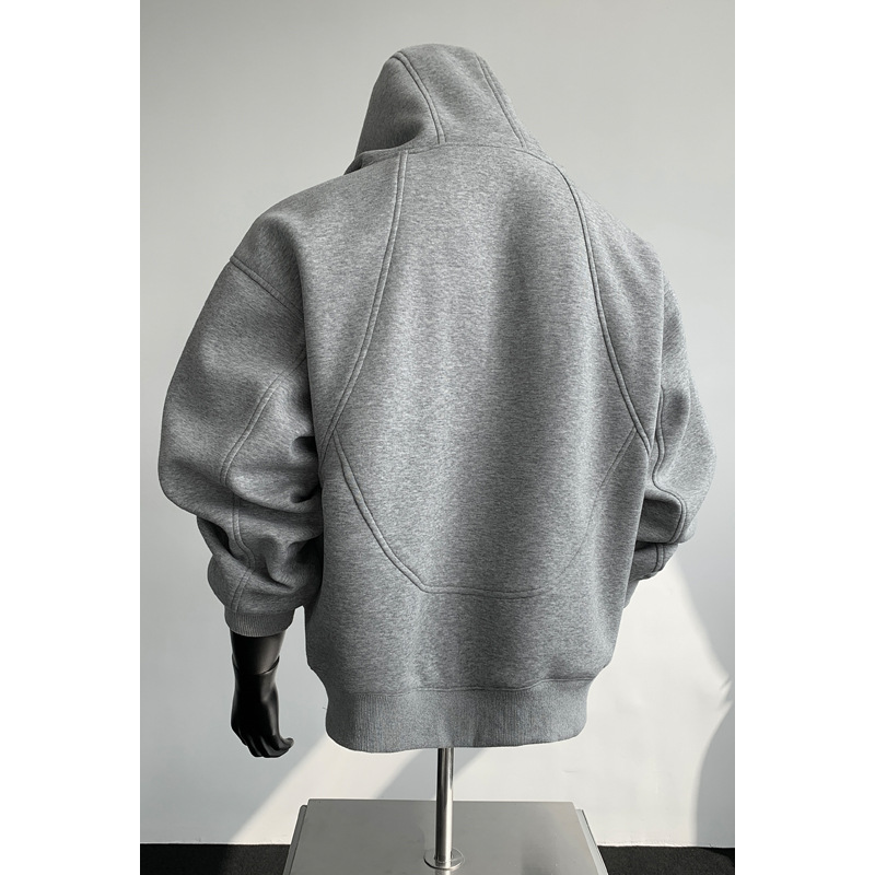 American Heavyweight Deconstructed Herren-Sweatshirt im trendigen Herbst-Design mit Patchwork-Elementen – vielseitig und elegant._voghion.com