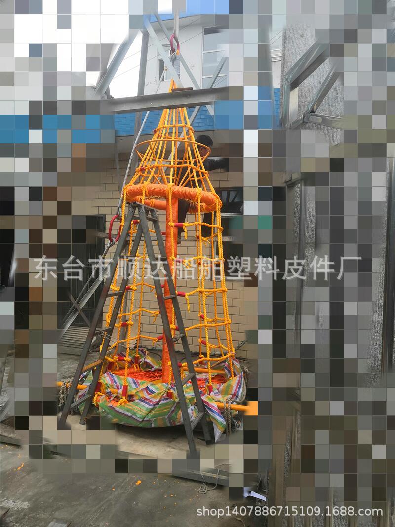 海洋石油平台立柱吊笼人员转移网CE认证ABSCCS船检载人船用吊篮-阿里巴巴