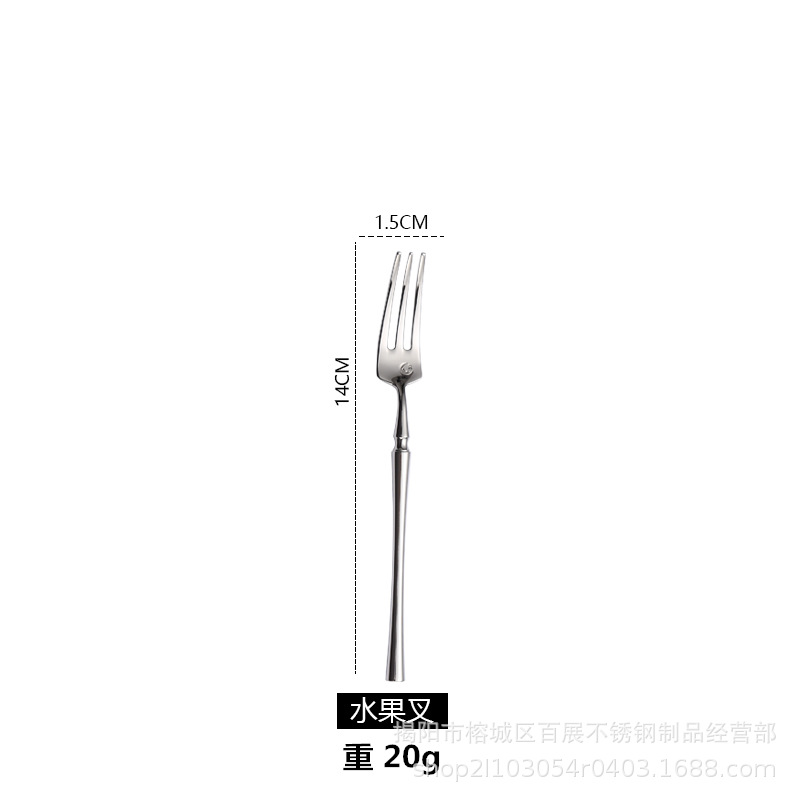 작은 허리 케이크 포크-거울 기본 색상