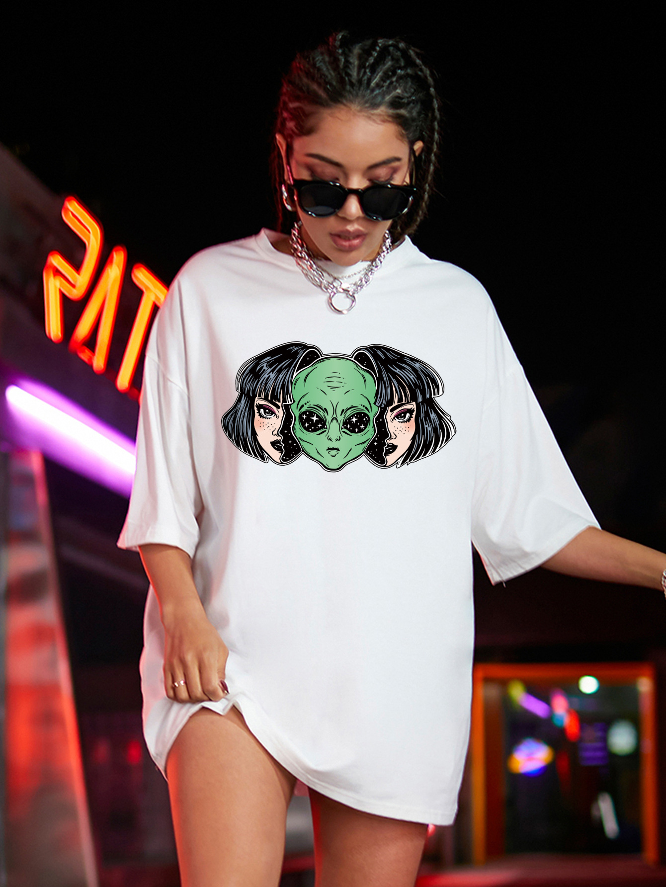 patrón impreso camiseta de manga corta nihaostyles ropa al por mayor NSSN83690