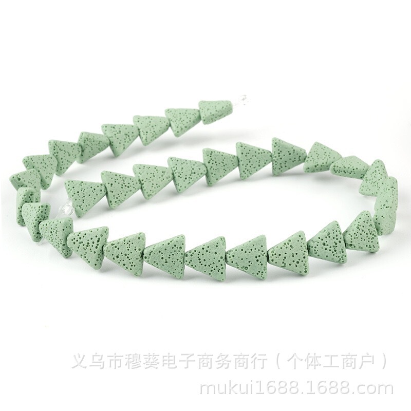香薰彩色火山石三角块散珠DIY手链项链饰品配件半成品串珠批发|undefined