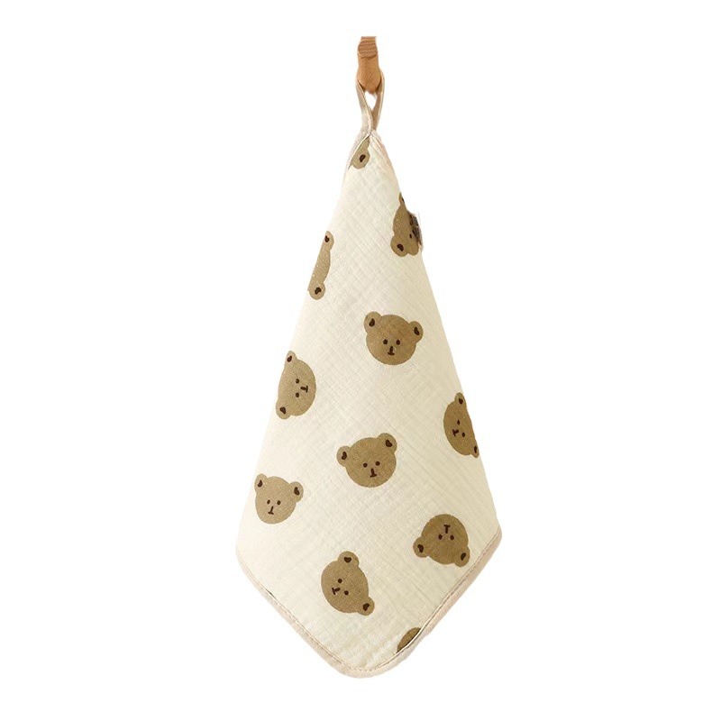 Cotton Bib And Face Towel Set For Newborns Soft Four Layer Crepe_voghion.com