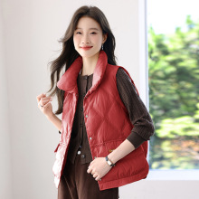 羽绒马甲女新款2025年秋冬季新款宽松大码今年流行坎肩马夹背心