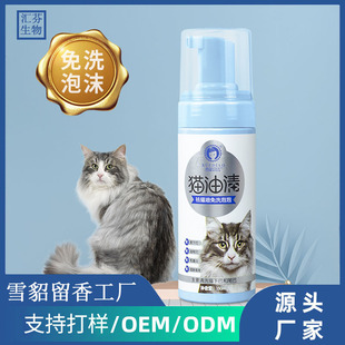 Pet No-Wash Foam Oem Processing Oem Removal of Cat Oil Black Chin Oil Tail Dog Shower Gel Factory Care