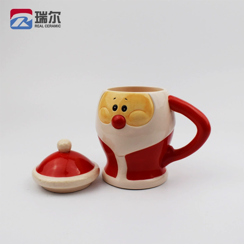 Source manufacturer Ceramic Christmas Cup Coffee Cup Santa Cup Exit Hand -painted Baiyun Tu Elderly Cup