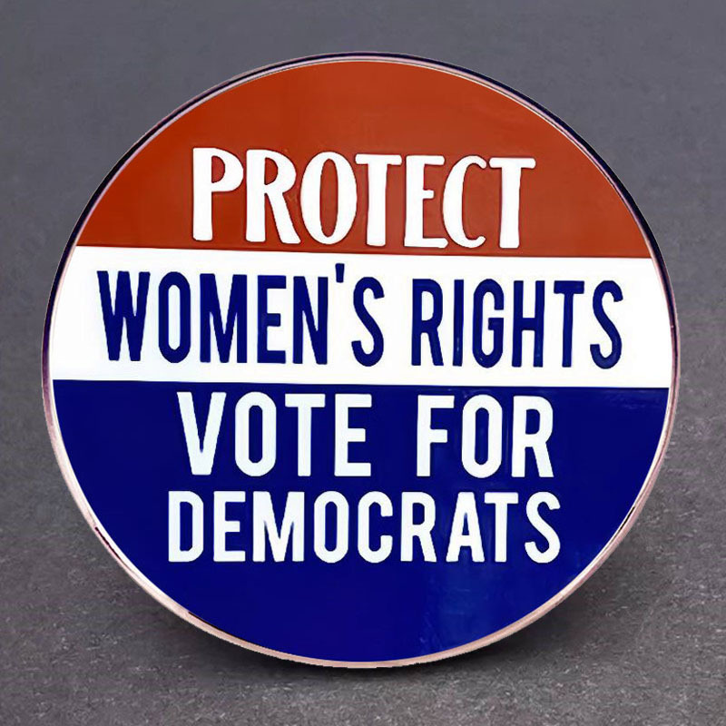 여성 권리 방어 민주당 브로치 인권 핀 배지 금속 합금 배지 액세서리