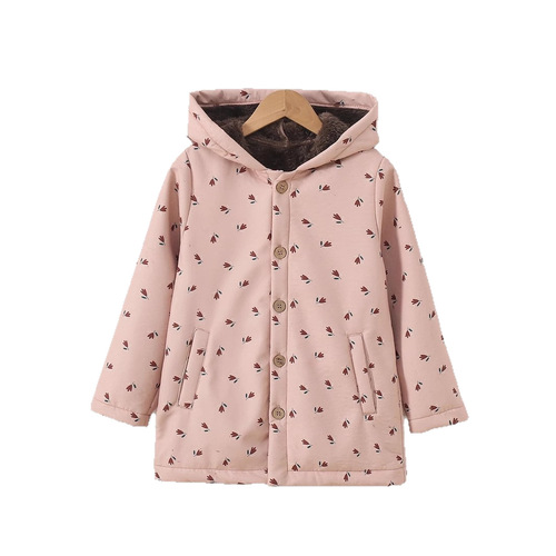 Cross-border new autumn and winter padded hooded jacket wholesale with hooded pockets in multiple colors, mid-length warm and fashionable jacket