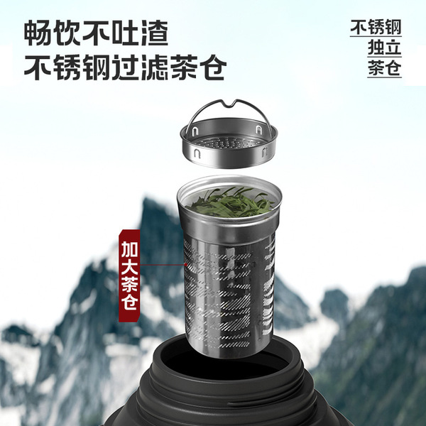 Big capacious thermos stainless steel