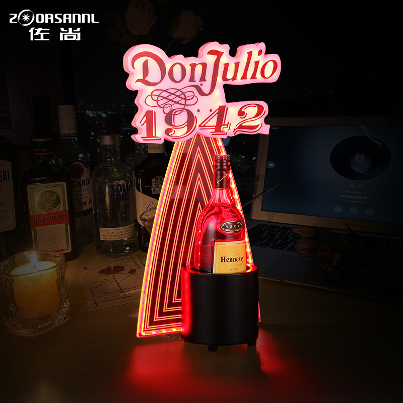 Bar transfronterizo KTV1942 tequila iluminante asiento de vino LED creativo iluminante estante de exhibición de vino tinto estante de discoteca