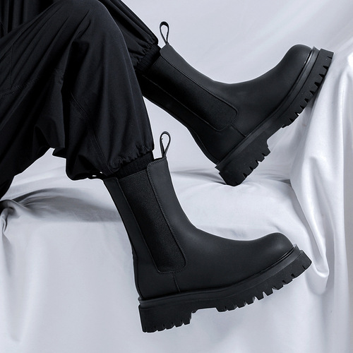 Chelsea Boots Men's British-style High-Top Trench Boots Men's High-Top Motorcycle Martin Boots 9883-R