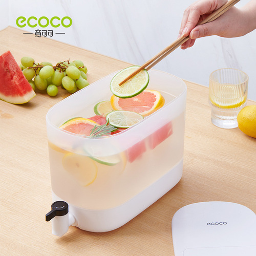 Cold kettle with faucet household refrigerator cool white juice fruit drink tea bucket large capacity high temperature resistant cold kettle