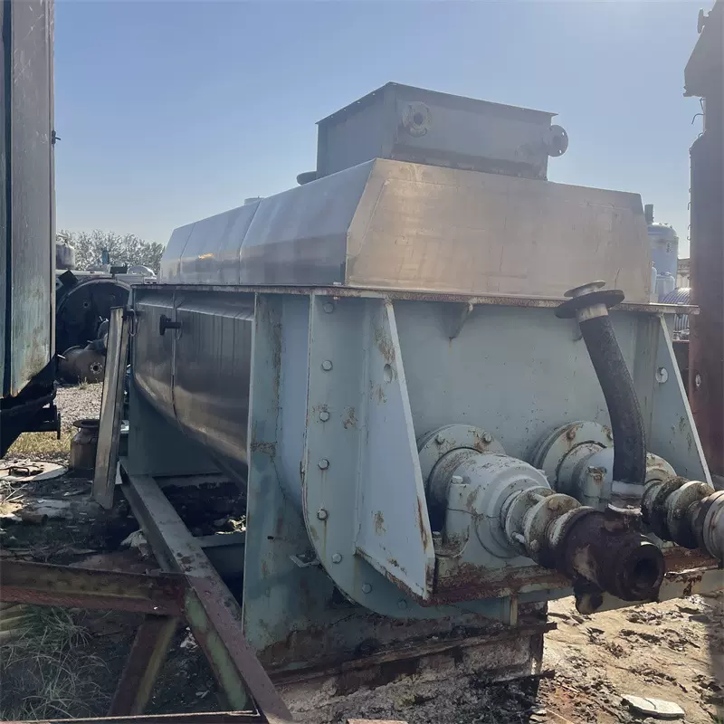 二手双轴桨叶干燥机 空心式干燥设备 污泥干燥机