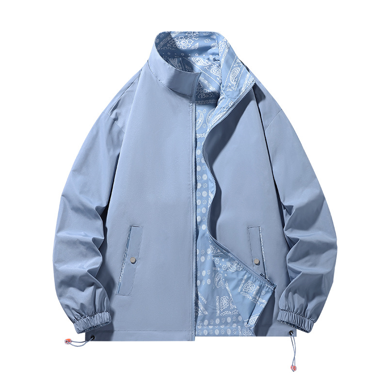 Men's Clothing exclusive jacket for men double sided baseball collar jacket autumn new style trend for men personalized full print fashion_voghion.com