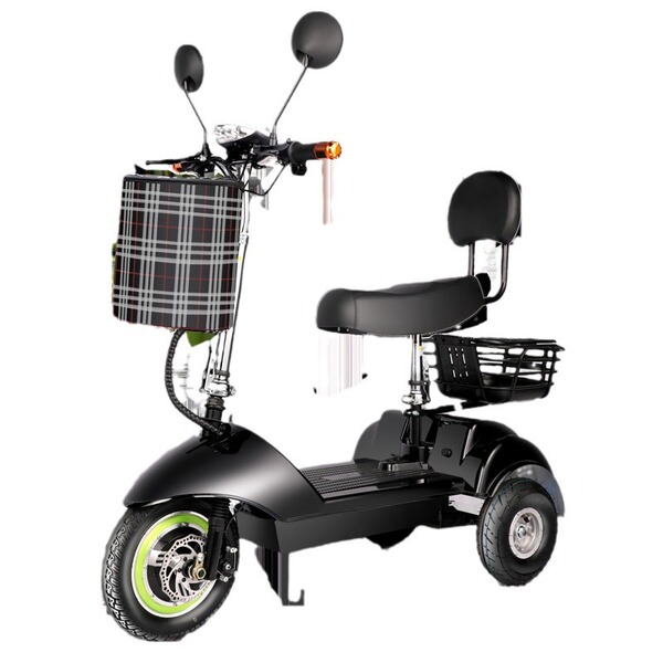 Folding electric small three-wheeled bike for men and women