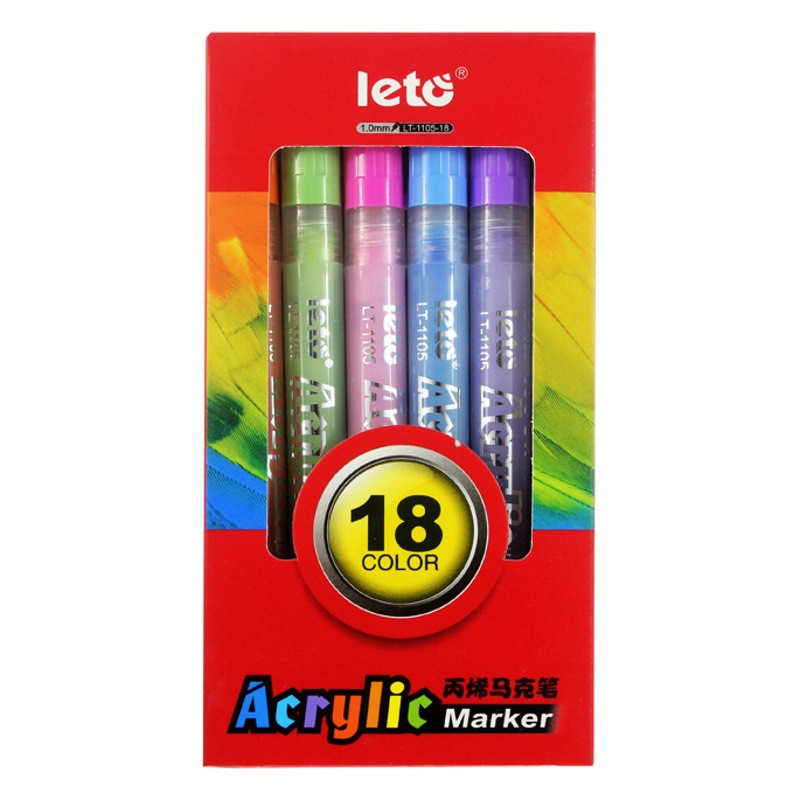 Letu acrílico rotulador al por mayor conjunto completo de 24-color pluma graffiti niños rotulador diario impermeable color rotulador