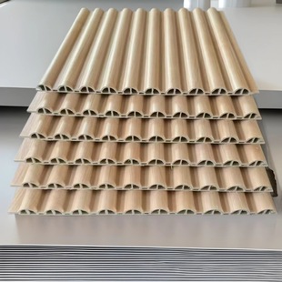 Trendy Hollow Wave Board Semi-Circular Grille Ceiling Decoration Material Background Wall Skirt Concave-Convex Invisible Wall Panel