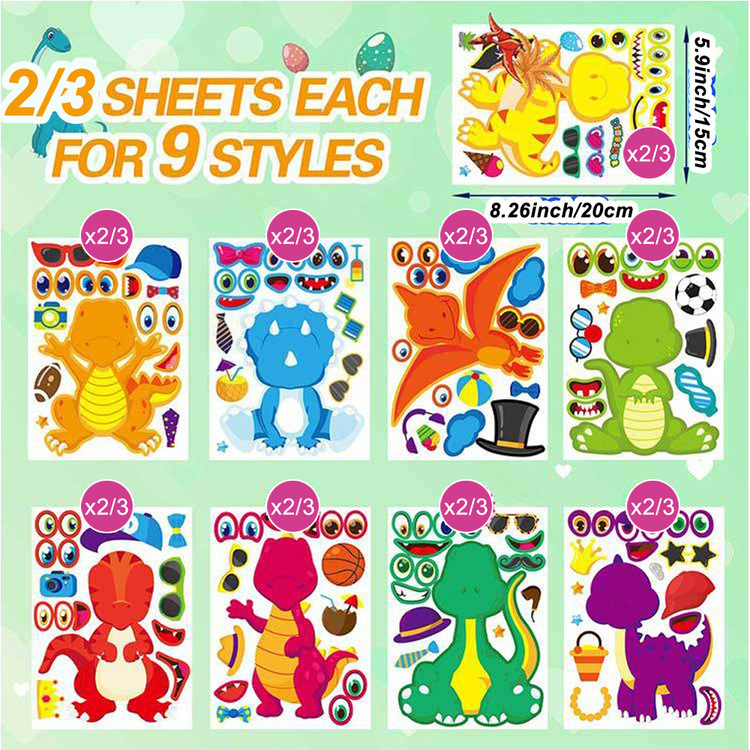 Dinosaur, children's sticker, new collection, Birthday gift, DIY 3