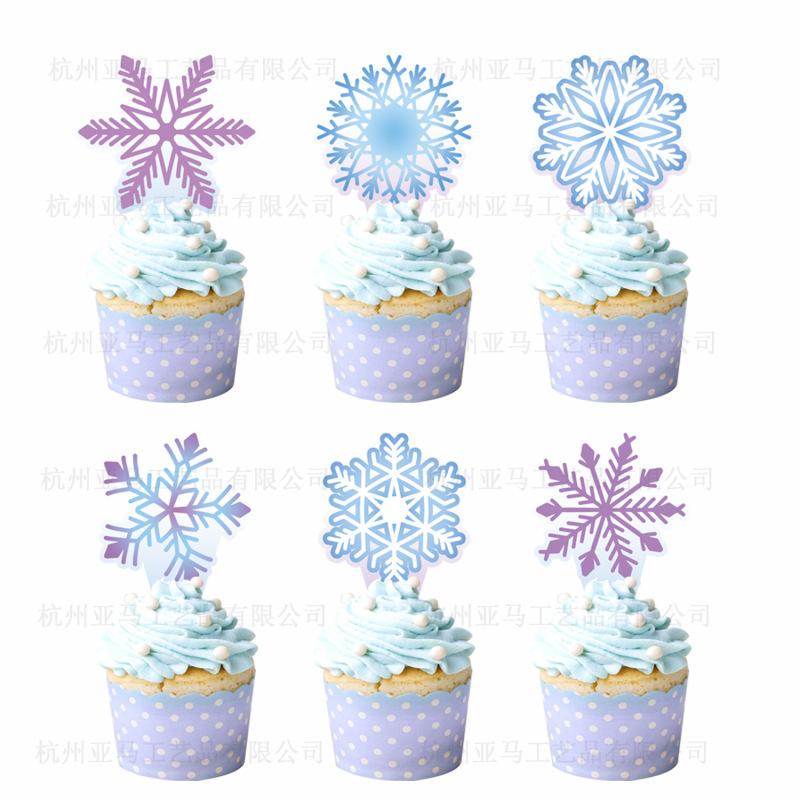 冬の雪のパーティーの装飾用品冬の旗のケーキは雪の螺旋の冬の氷と雪の風船のセットを挿します。|undefined