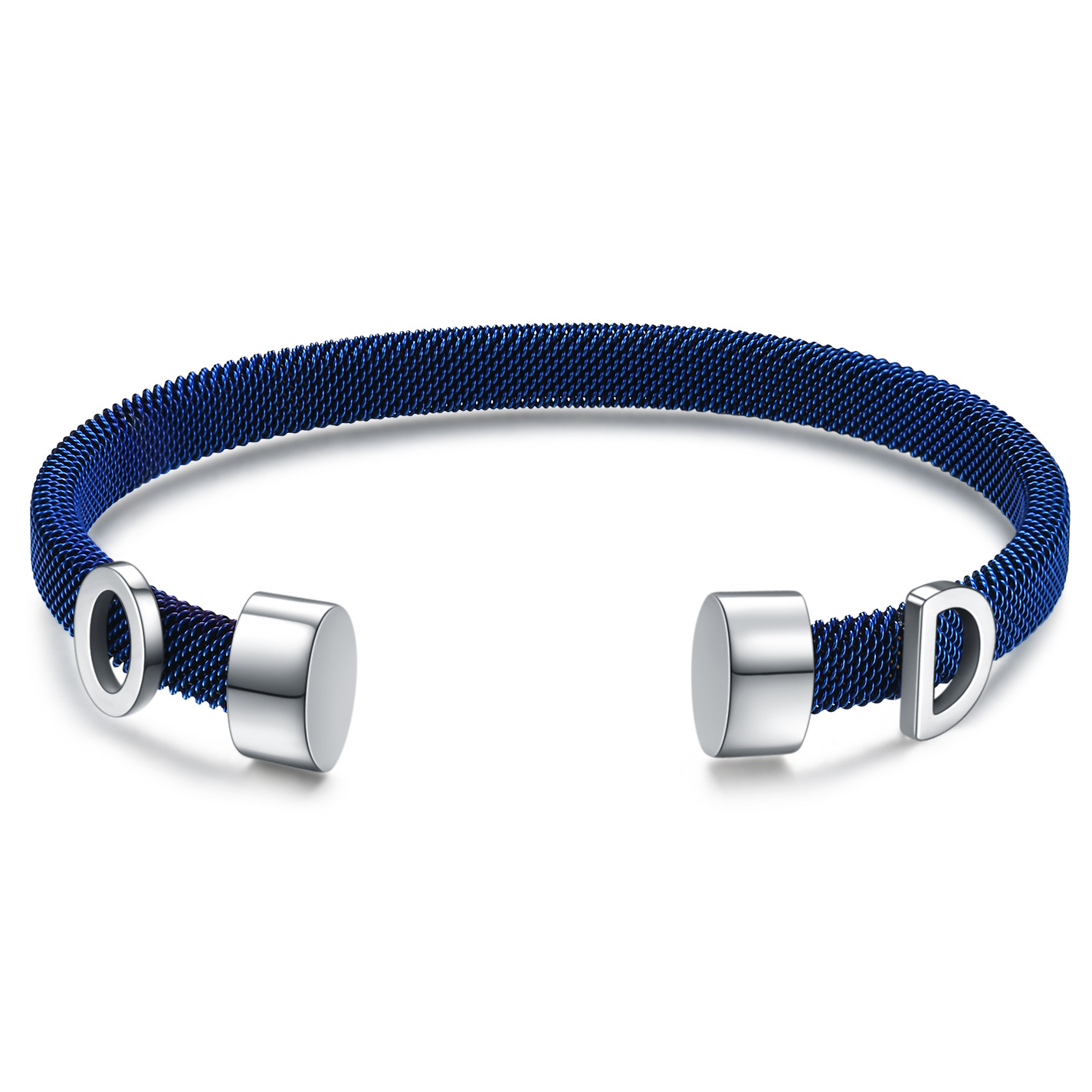 2 pezzi Bracciale con lettera OD con apertura per cavo in filo di acciaio inossidabile femminile elegante e minimalista_voghion.com