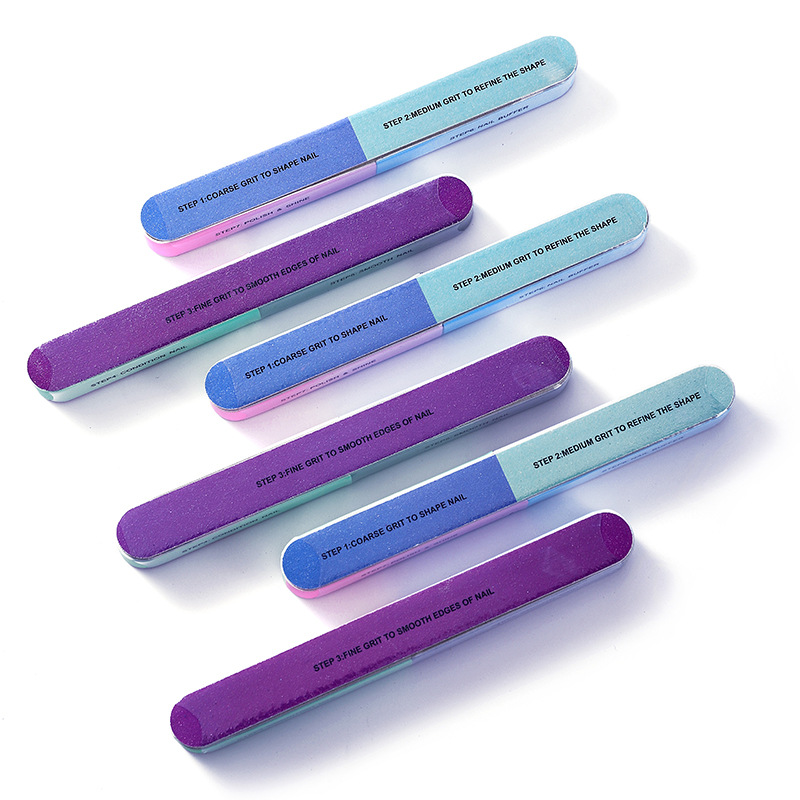 Manicure Tools 7-Sided File and Polish Abrasive Bar EVA Nail File Manicure Sanding Edging File Set