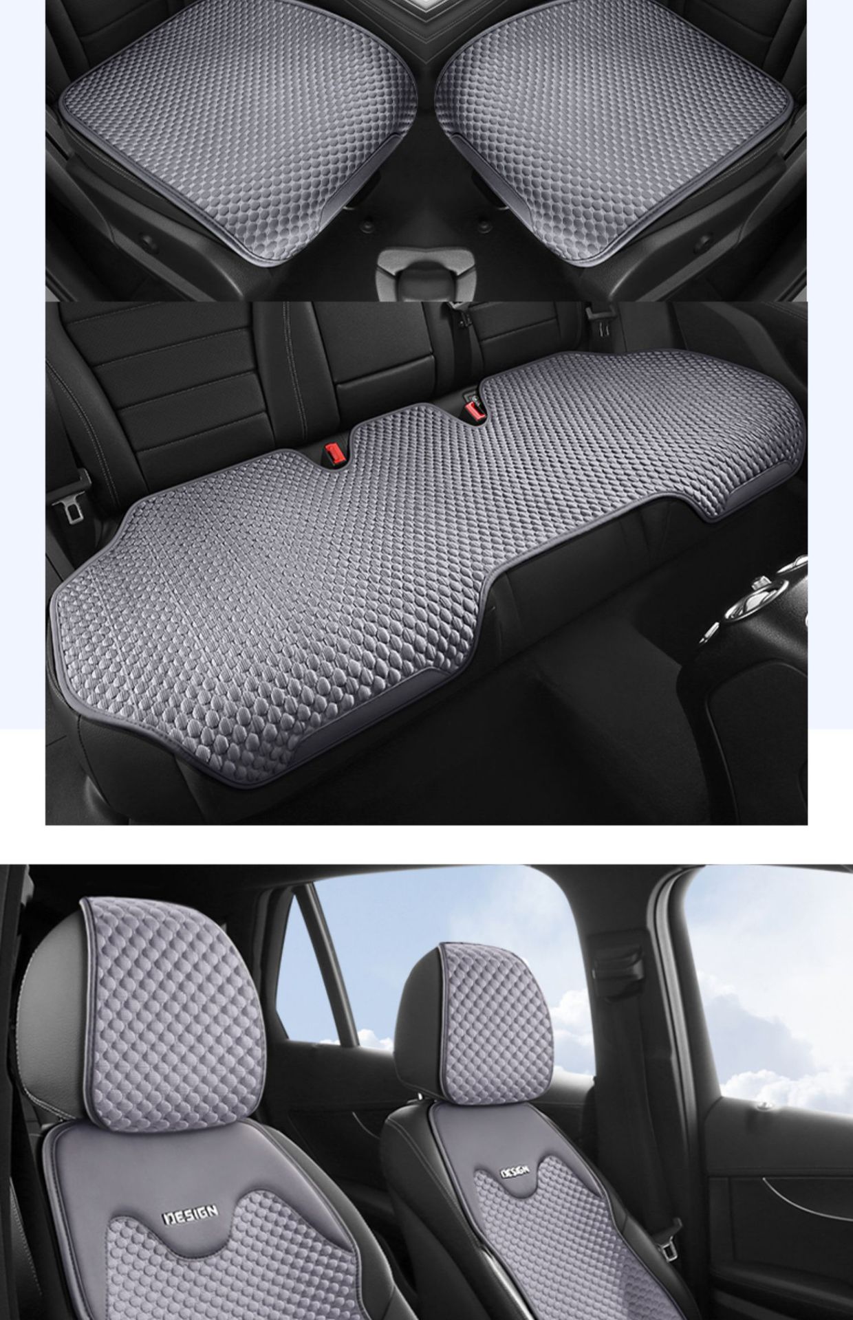 Suitable for Car Seat Cushions, Universal Seat Cushions for All Seasons, Single-Piece Summer Ice Silk Seat Cushions, Half-Pack Seat Covers for the Car