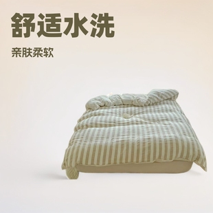 New Product Launches Buersucker Wash Cotton Bed Sheet Four-piece Set Student Loving Wind Dormitory Home Single Quilt Cover 3-piece Set