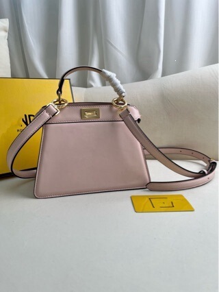 Pink Small-Sized F Brand Handbag and Crossbody Bag in Lambskin, High-End Style for Women Pink Small-Sized F Brand Handbag and Crossbody Bag in Lambskin, High-End Style for Women