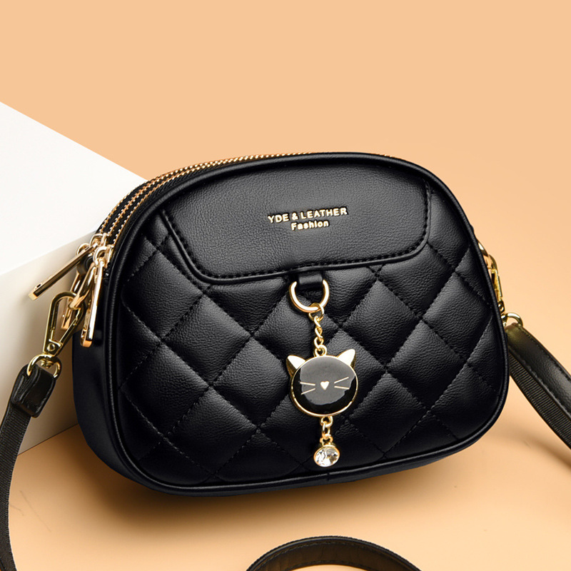 Middle-aged mother bag 2023 new diamond embroidery thread fashion small square bag three-layer large capacity all-match shoulder messenger bag Middle-aged mother bag 2023 new diamond embroidery thread fashion small square bag three-layer large capacity all-match shoulder messenger bag
