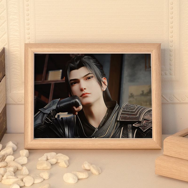 Chinese Animation Light Doupo Cangqiong Xiao Yian New Model Handsome Photo Frame Desk Computer Desk Office Desk Decoration Ornaments