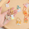 Cartoon cute acrylic pendant, keychain, headphones, bag decoration, Korean style, with little bears