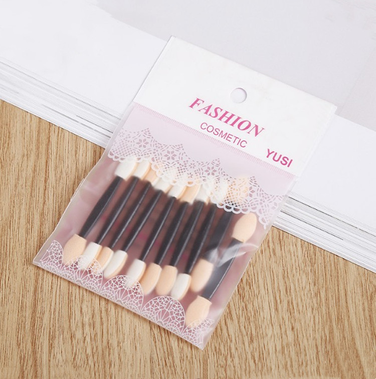 Brush, eye shadow, double-sided sponge, 10 pieces, new collection