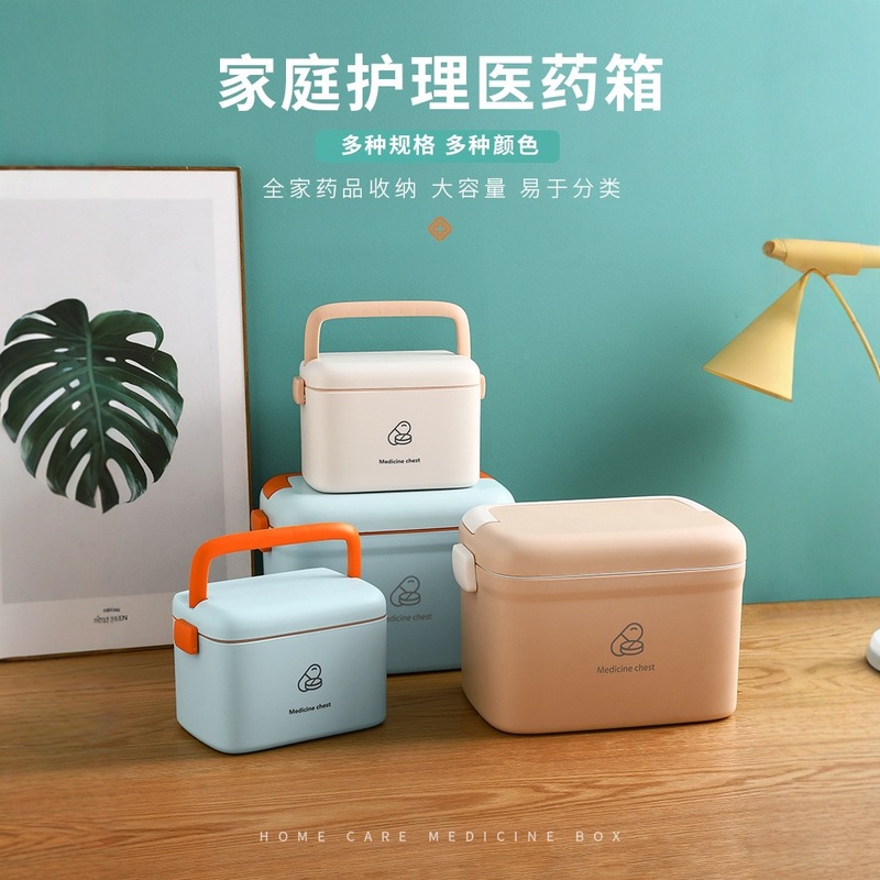 手提家用多功能小型急救箱药品收纳盒大号医疗箱药物医药箱家用|undefined